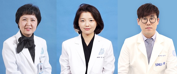 좌측부터 분당서울대병원 마취통증의학과 한성희, 유정희, 박진우 교수.